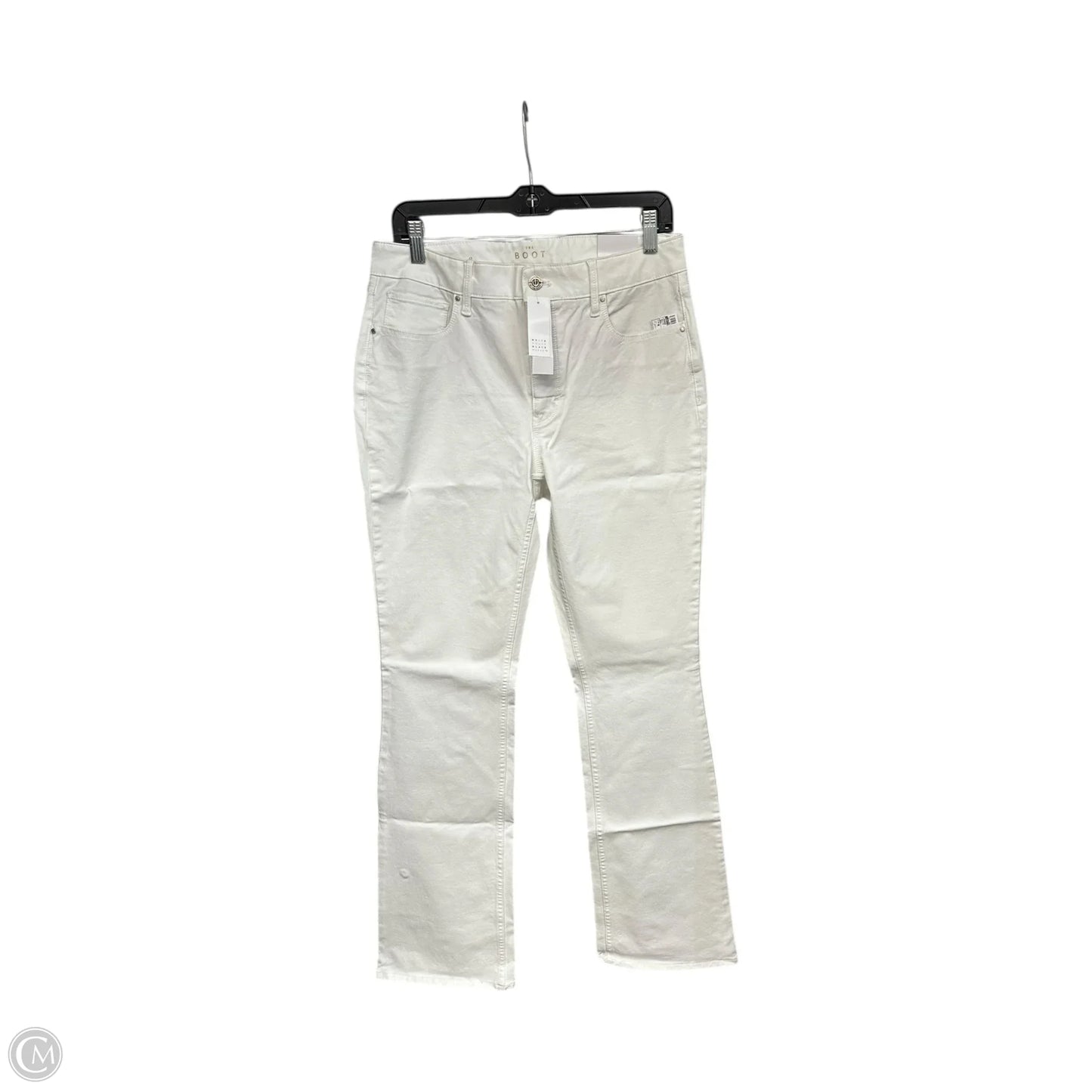 Jeans Boot Cut By White House Black Market In White Denim, Size: 8