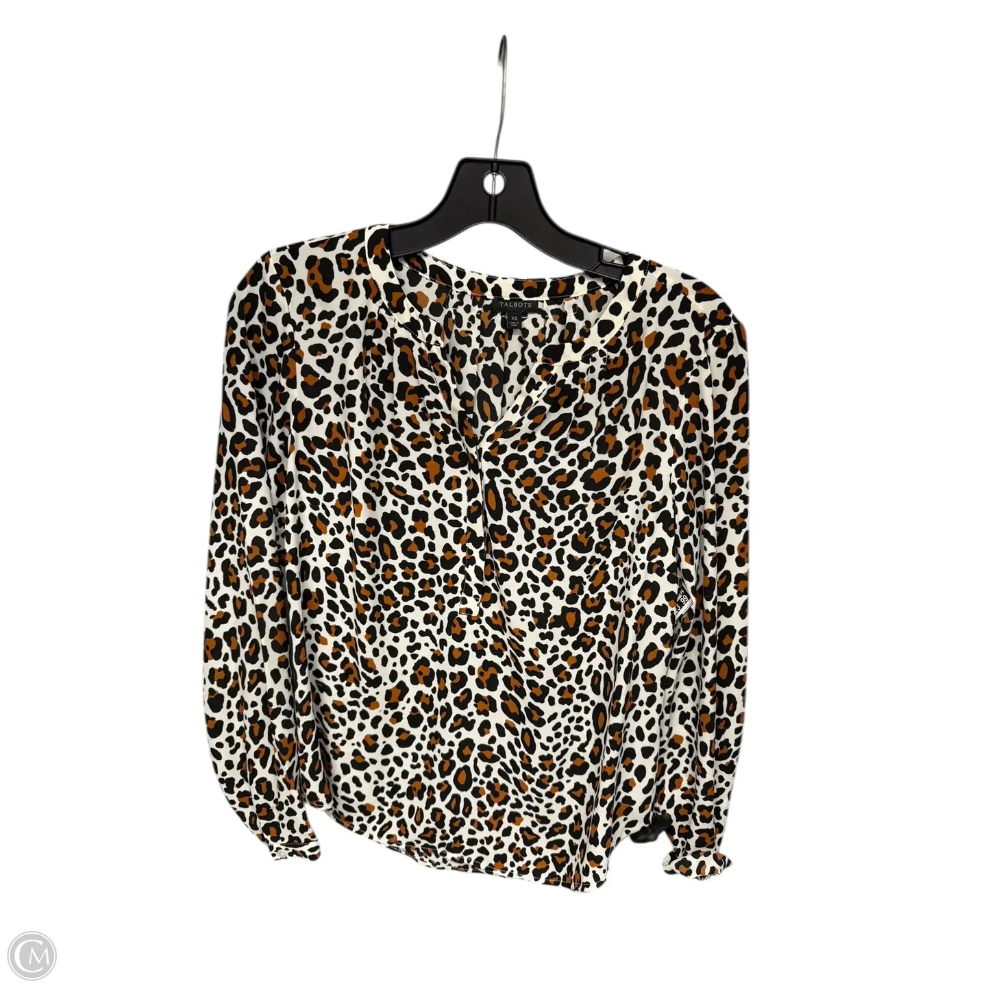 Top Long Sleeve By Talbots In Animal Print, Size: Xs