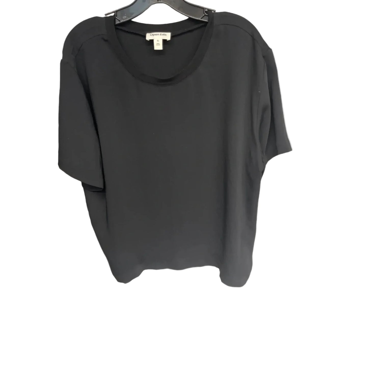 Top Short Sleeve By Open Edit In Black, Size: Xl