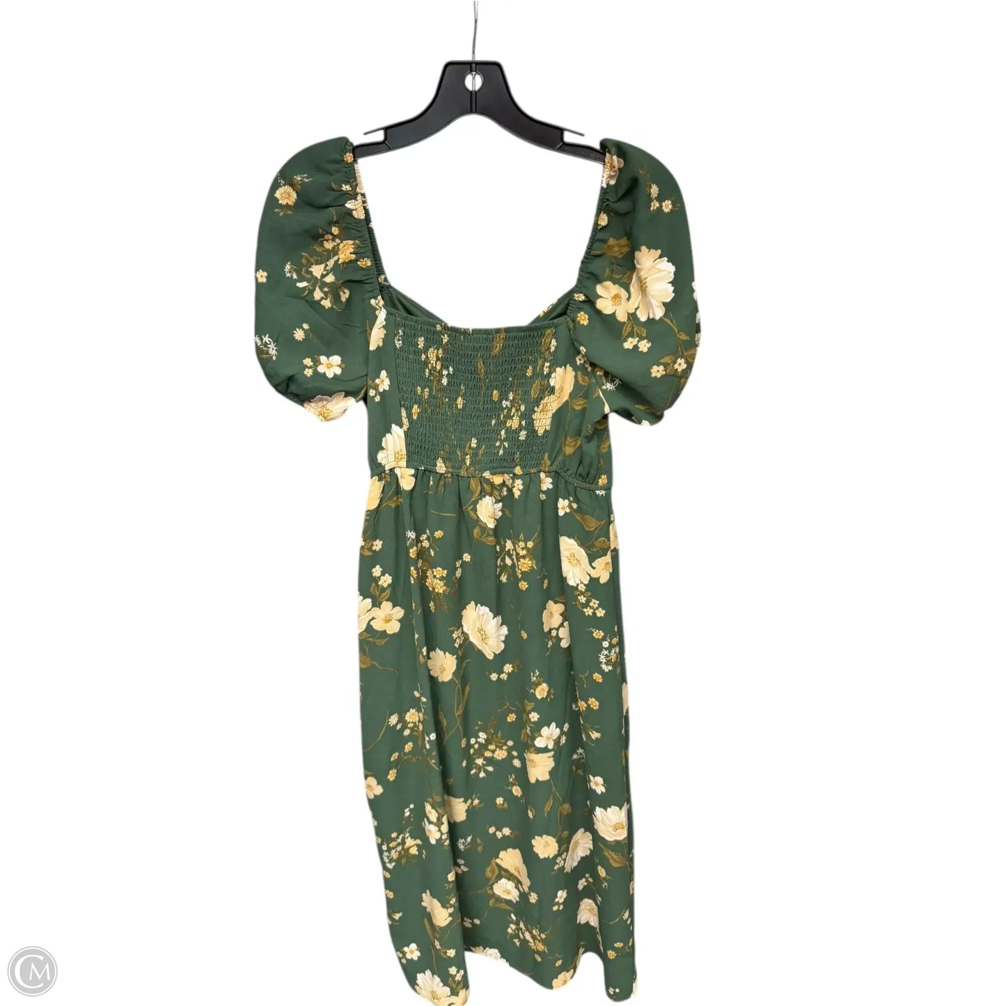 Dress Casual Midi By Blu Pepper In Cream & Green, Size: S