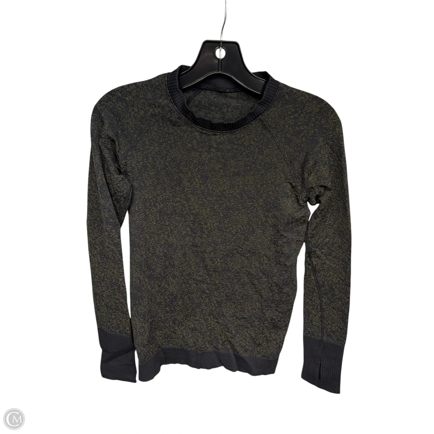 Athletic Top Long Sleeve Crewneck By Lululemon In Black, Size: 4