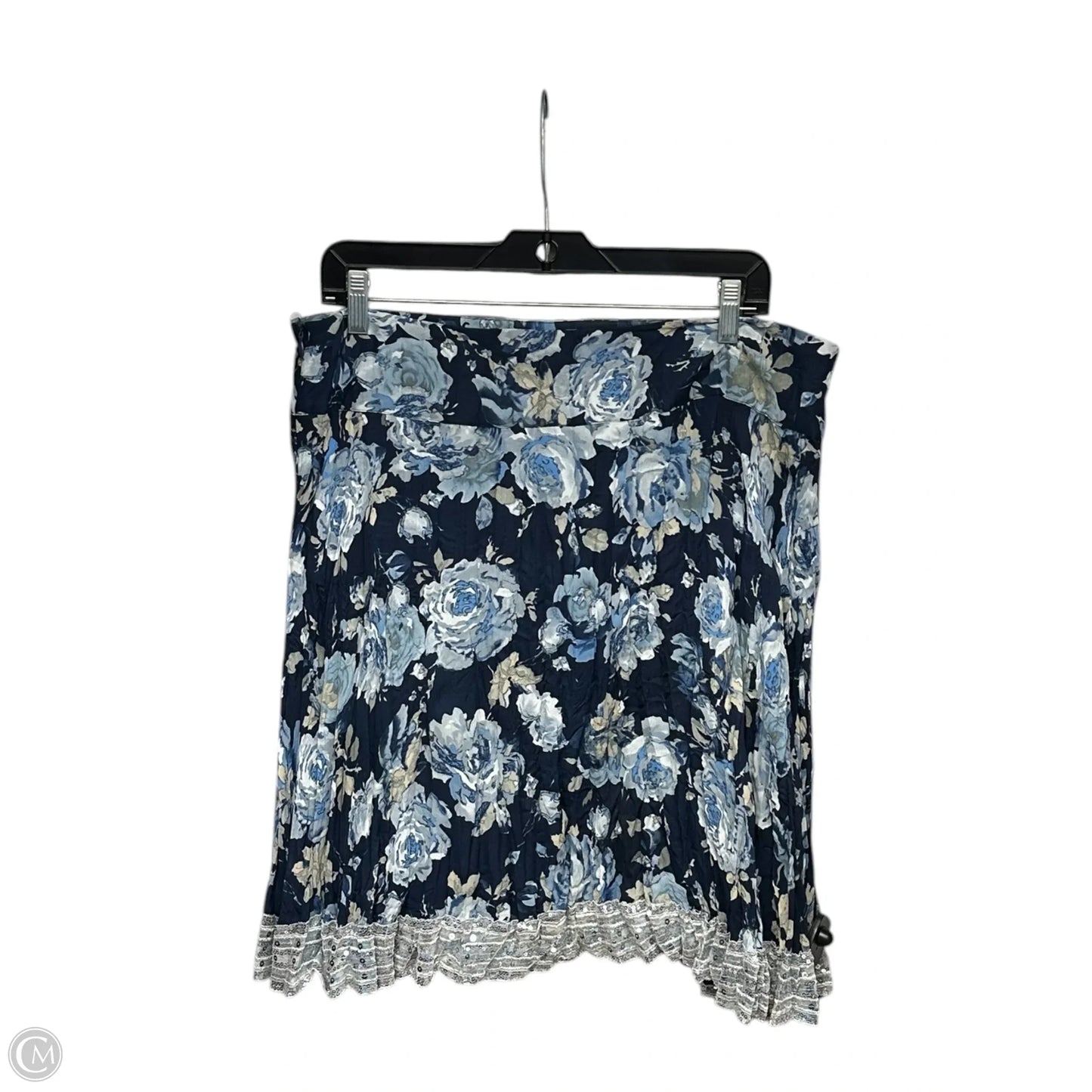Skirt Midi By Inc In Blue & Silver, Size: 16