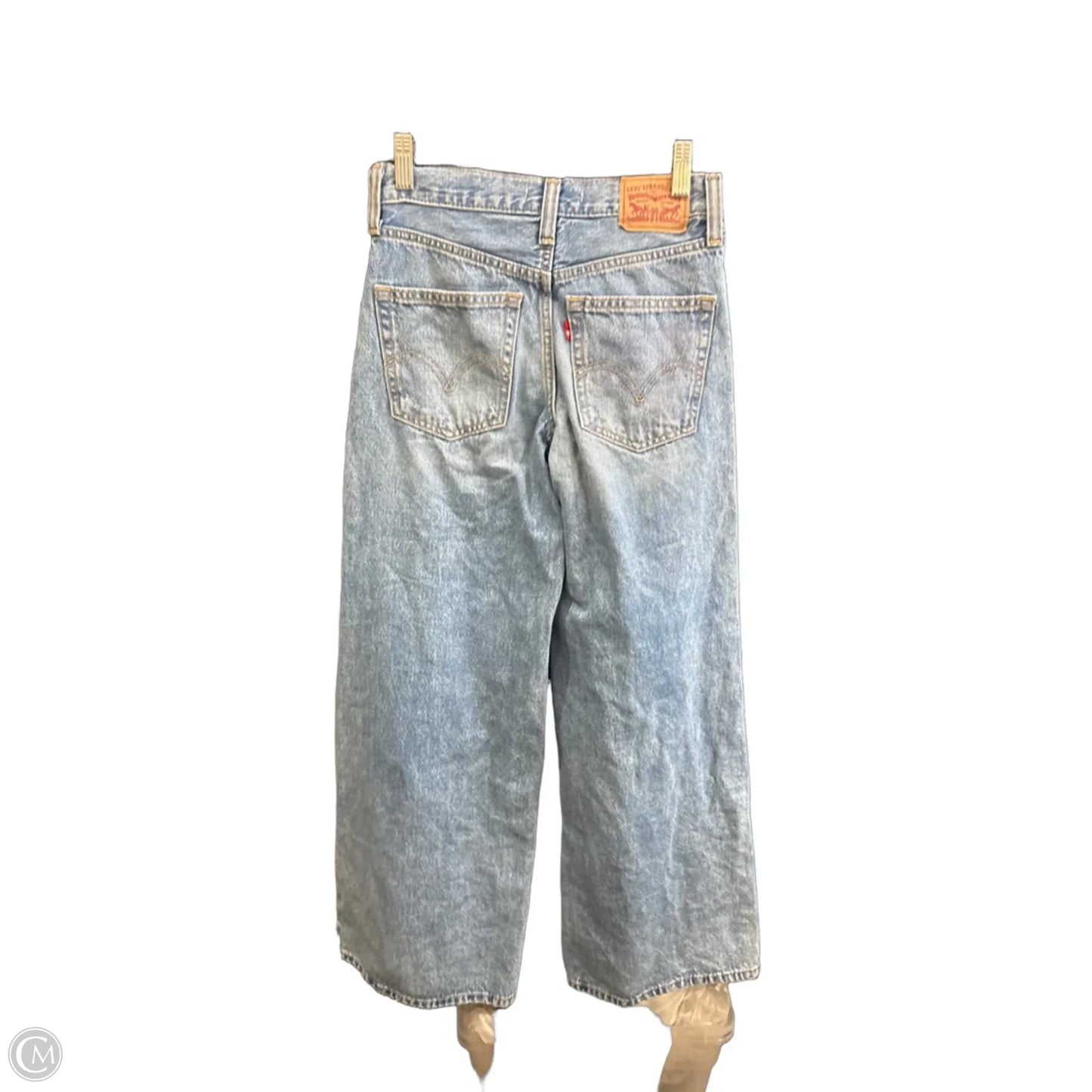 Jeans Wide Leg By Levis In Blue Denim, Size: 24