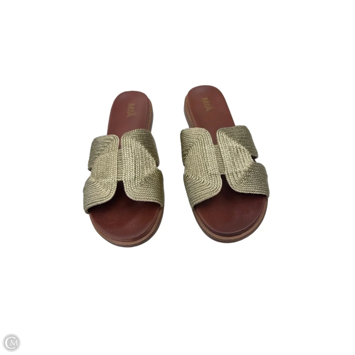 Sandals Flats By Mia In Gold, Size: 9