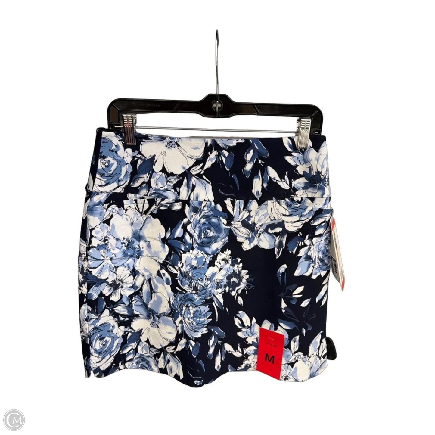 Skort By Sc & Co In Blue & White, Size: M