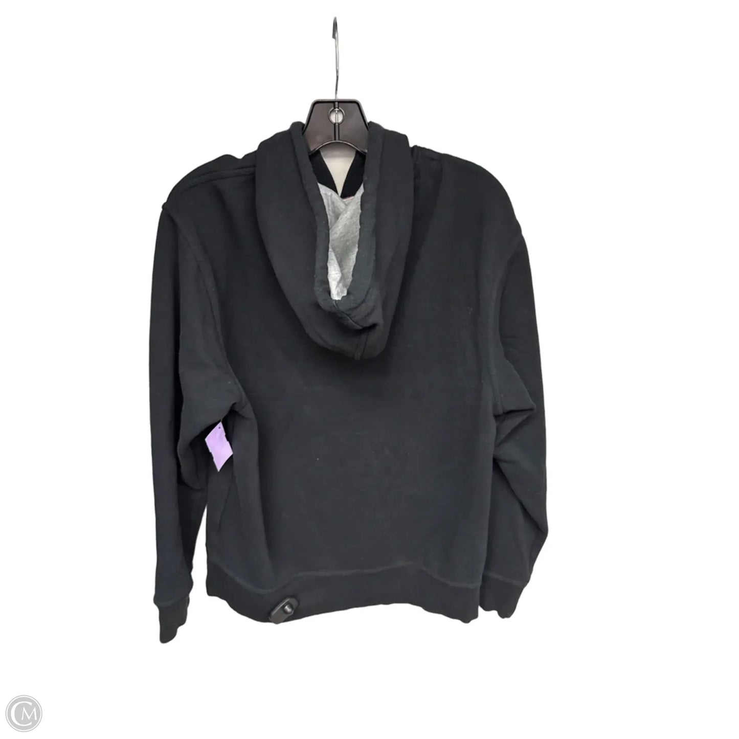 Athletic Sweatshirt Hoodie By Champion In Black, Size: M