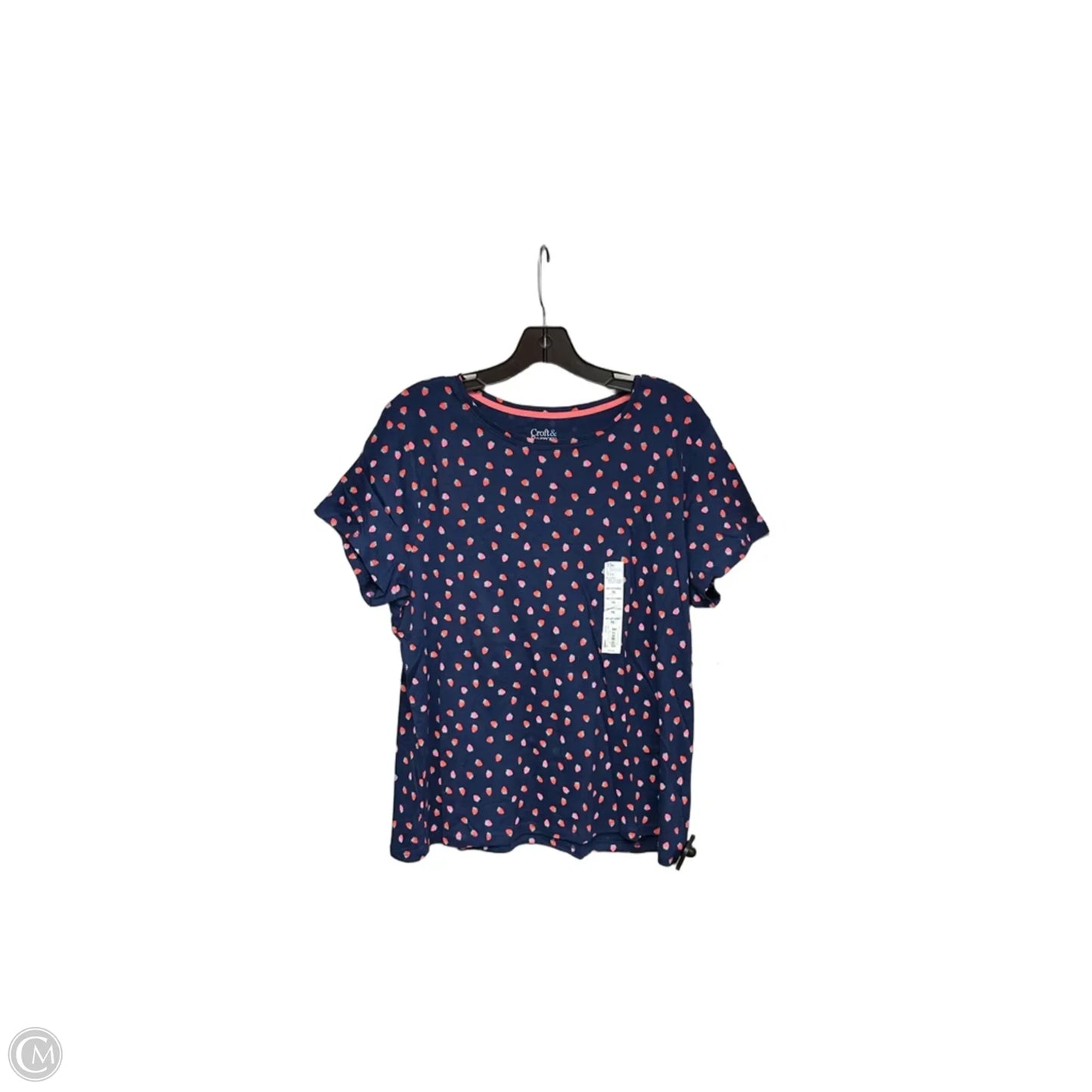 Top Short Sleeve By Croft And Barrow In Blue & Red, Size: Xlp