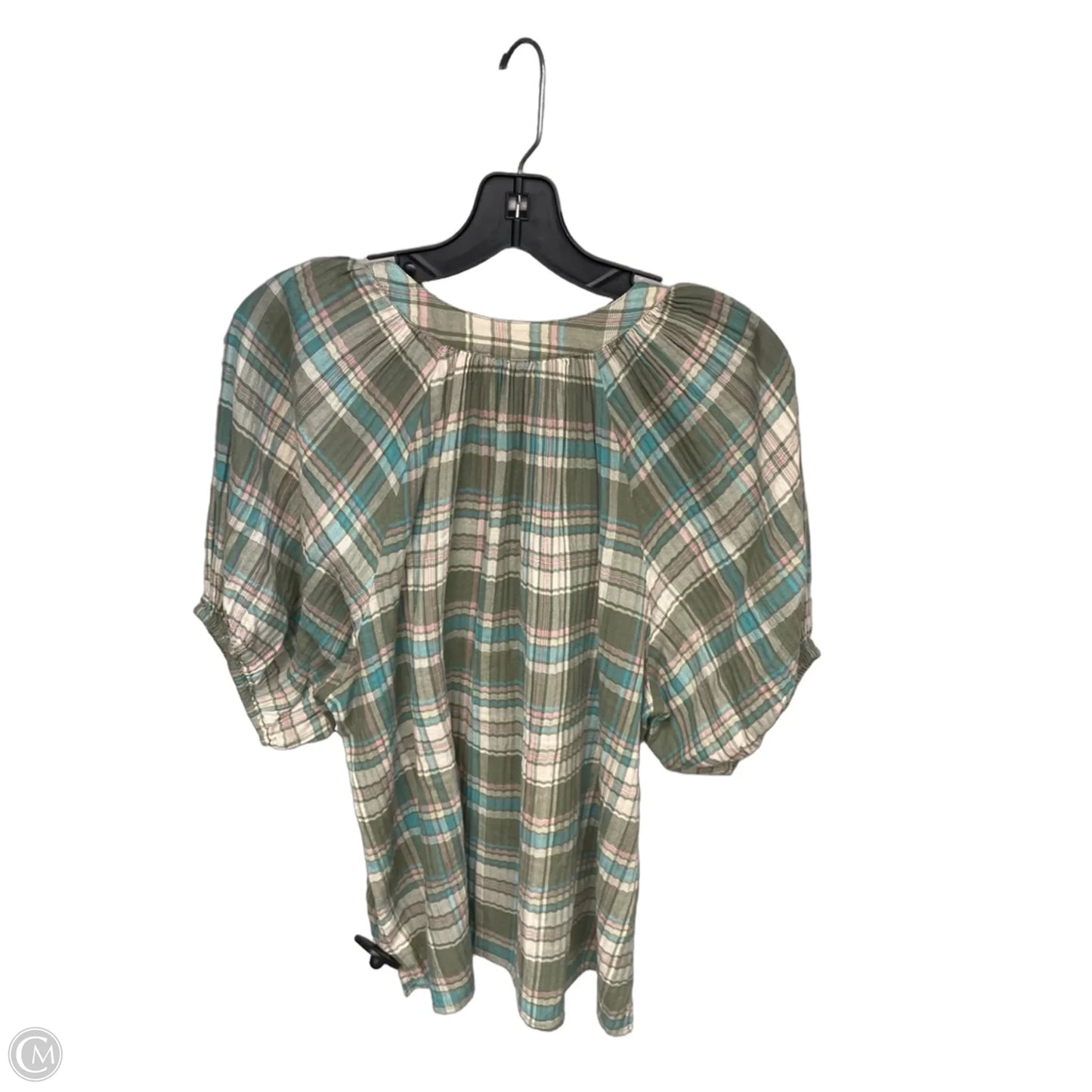 Top Short Sleeve By Loft In Green, Size: M