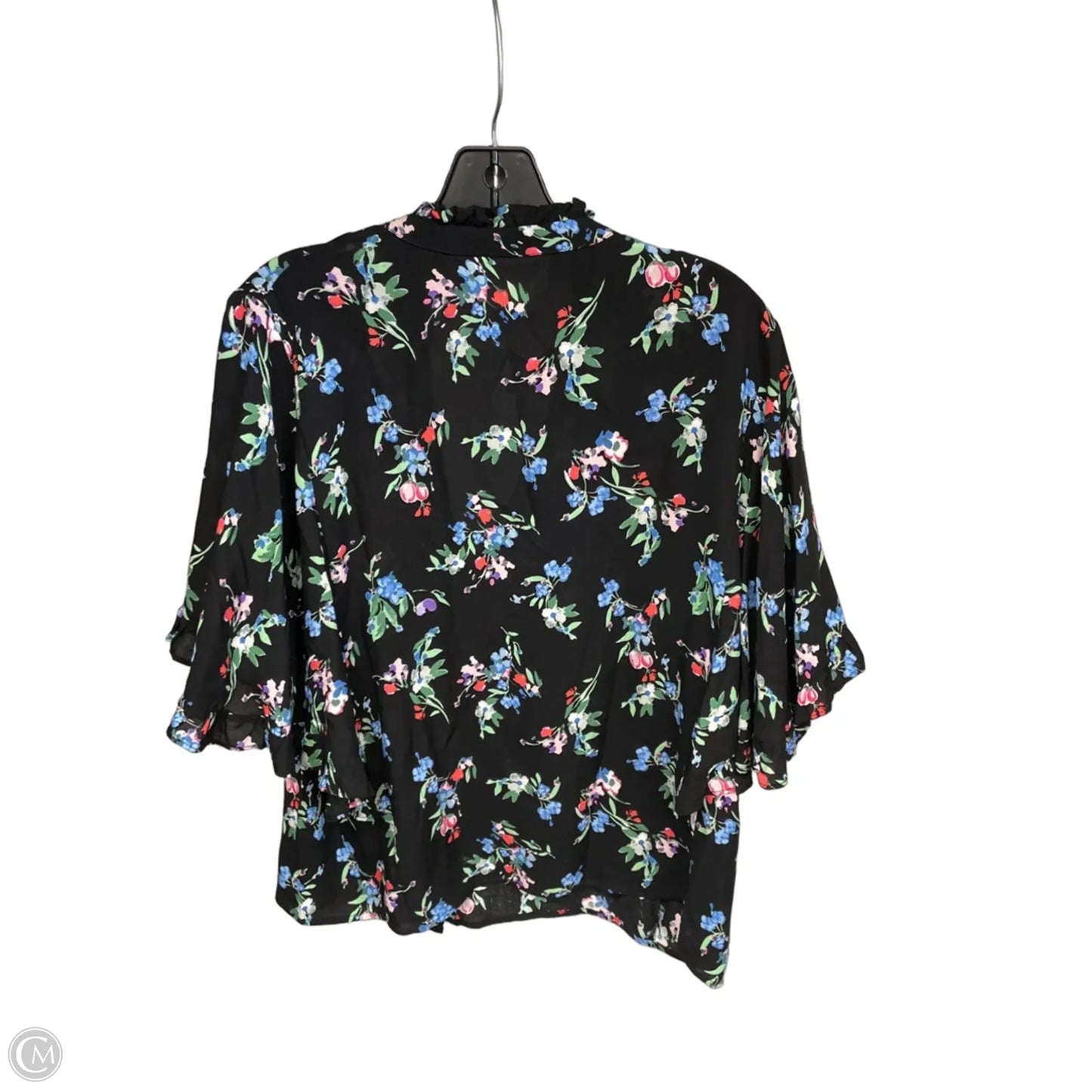 Top Short Sleeve By Maeve In Black & Blue, Size: M