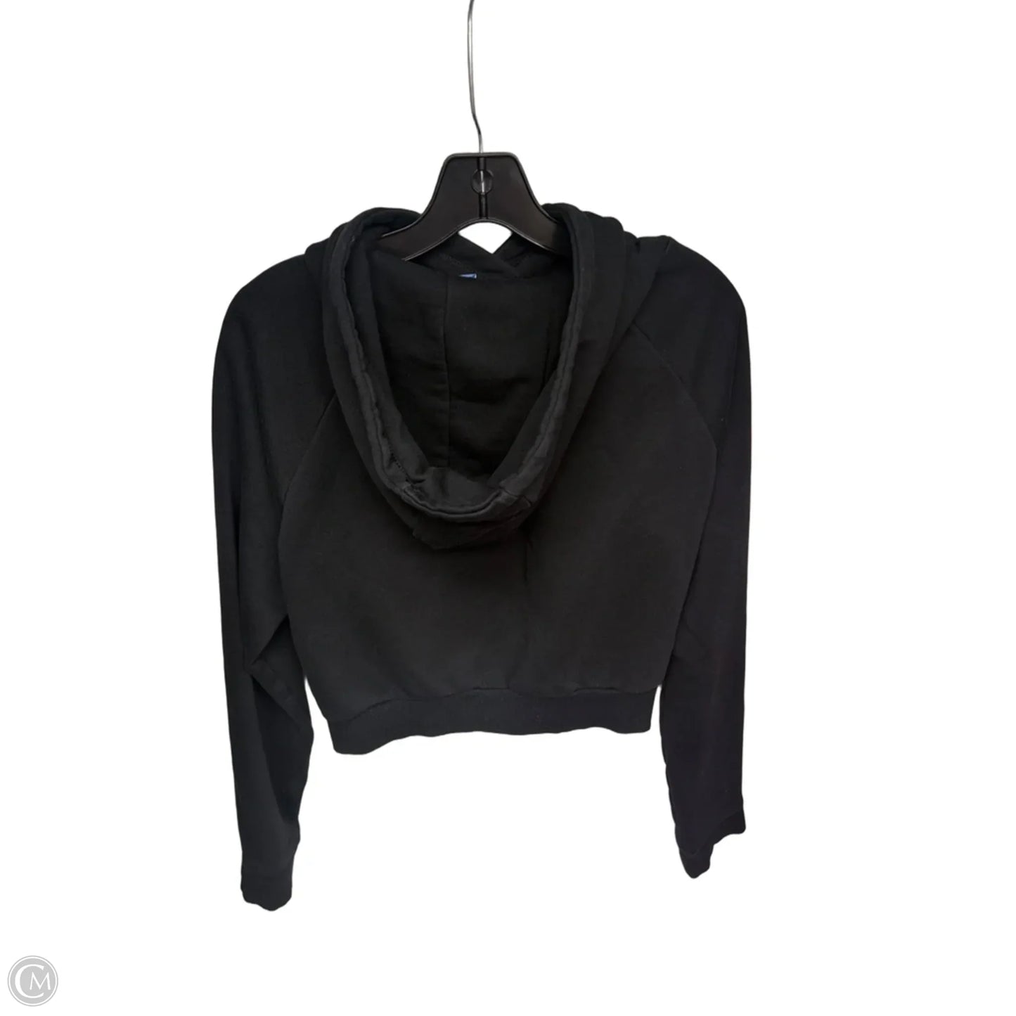 Athletic Sweatshirt Hoodie By Adidas In Black, Size: M