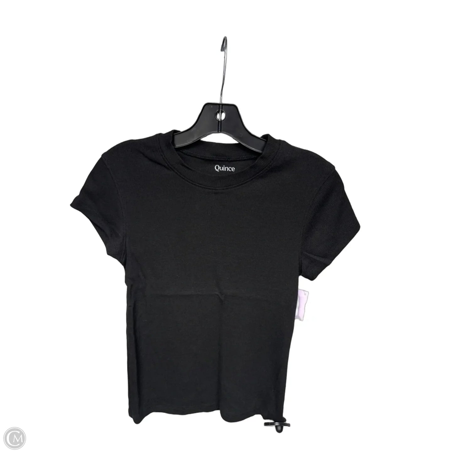 Top Short Sleeve By Quince In Black, Size: M