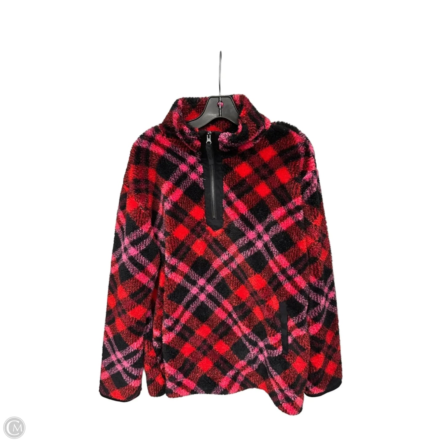 Jacket Fleece By Maurices In Plaid Pattern, Size: M
