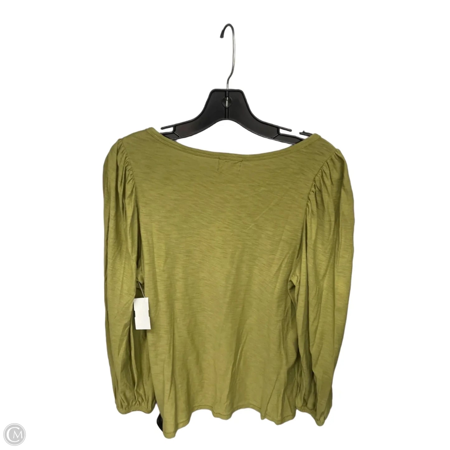 Top Long Sleeve By Nation In Green, Size: M