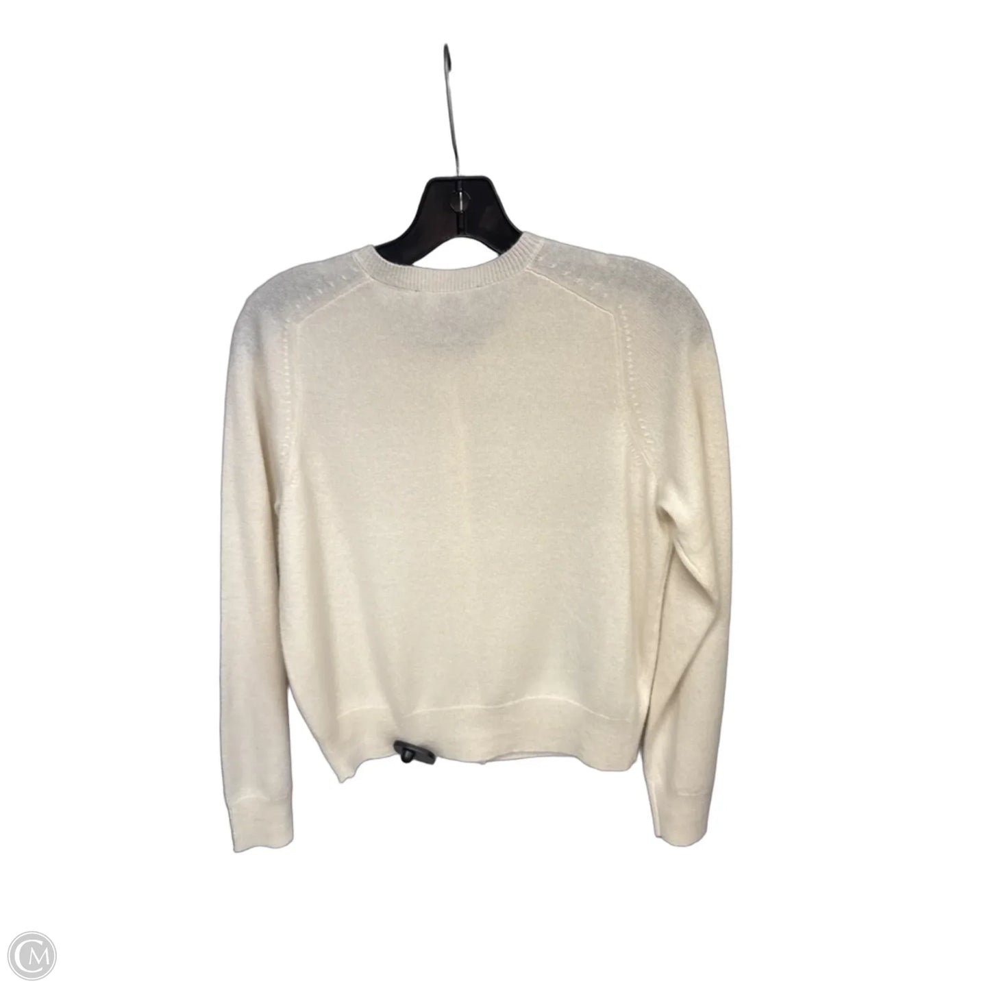 Sweater Cardigan Cashmere By Ann Taylor In Cream, Size: S