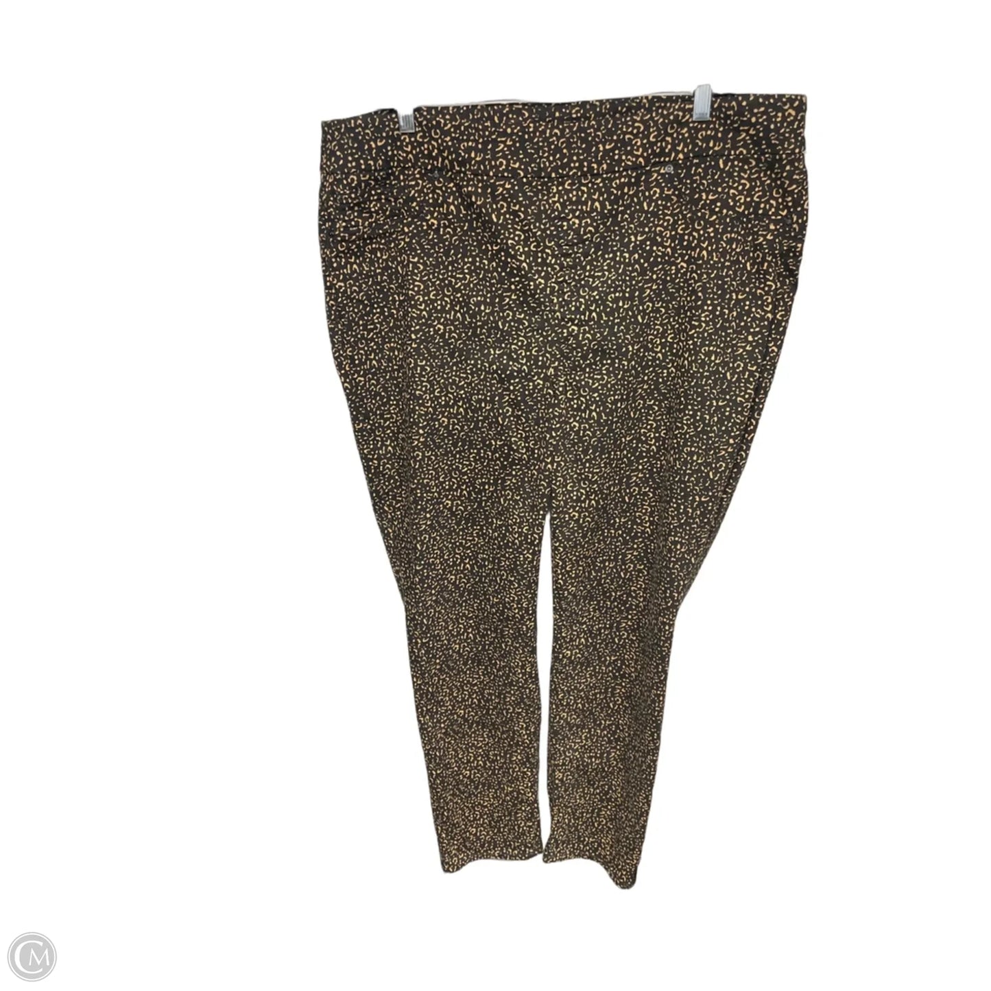 Pants Cropped By Chicos In Black & Brown, Size: Xl