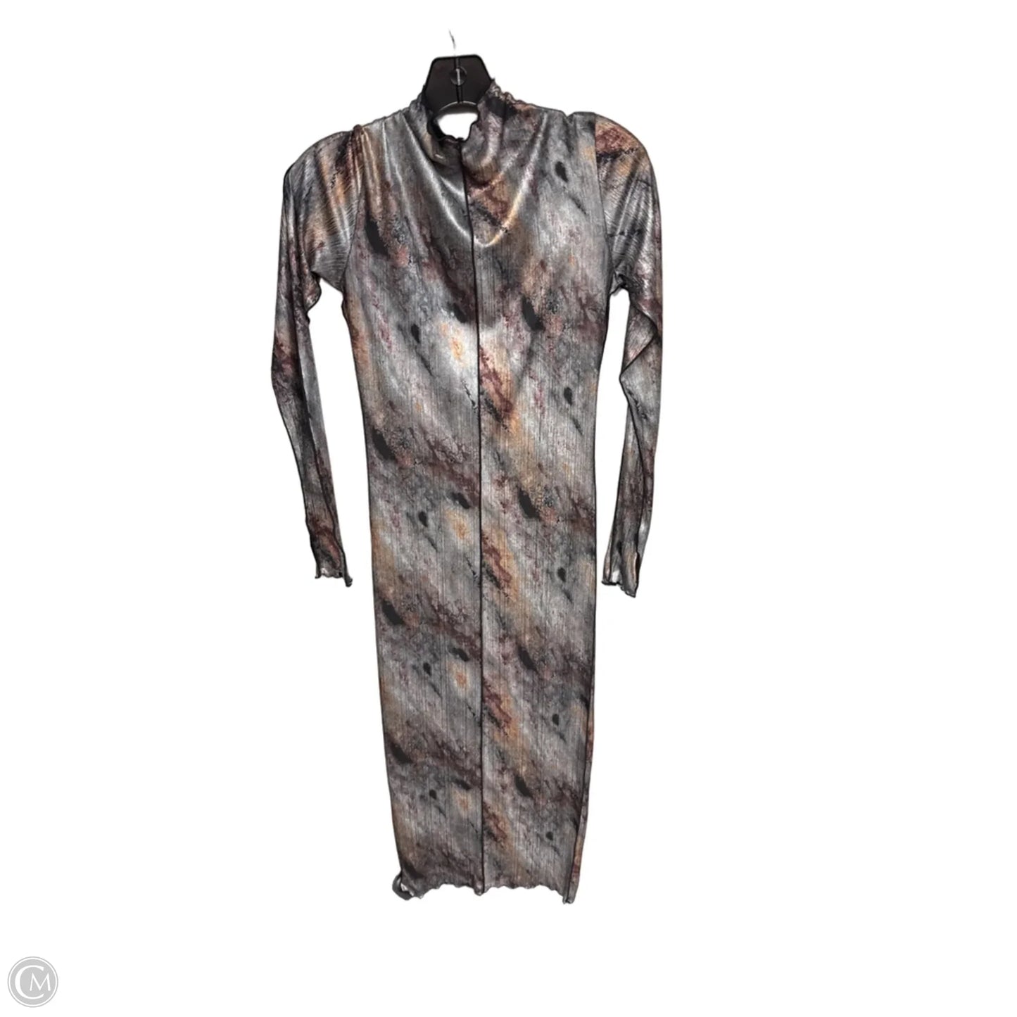 Dress Casual Maxi By Bb Dakota In Silver & Tan, Size: S