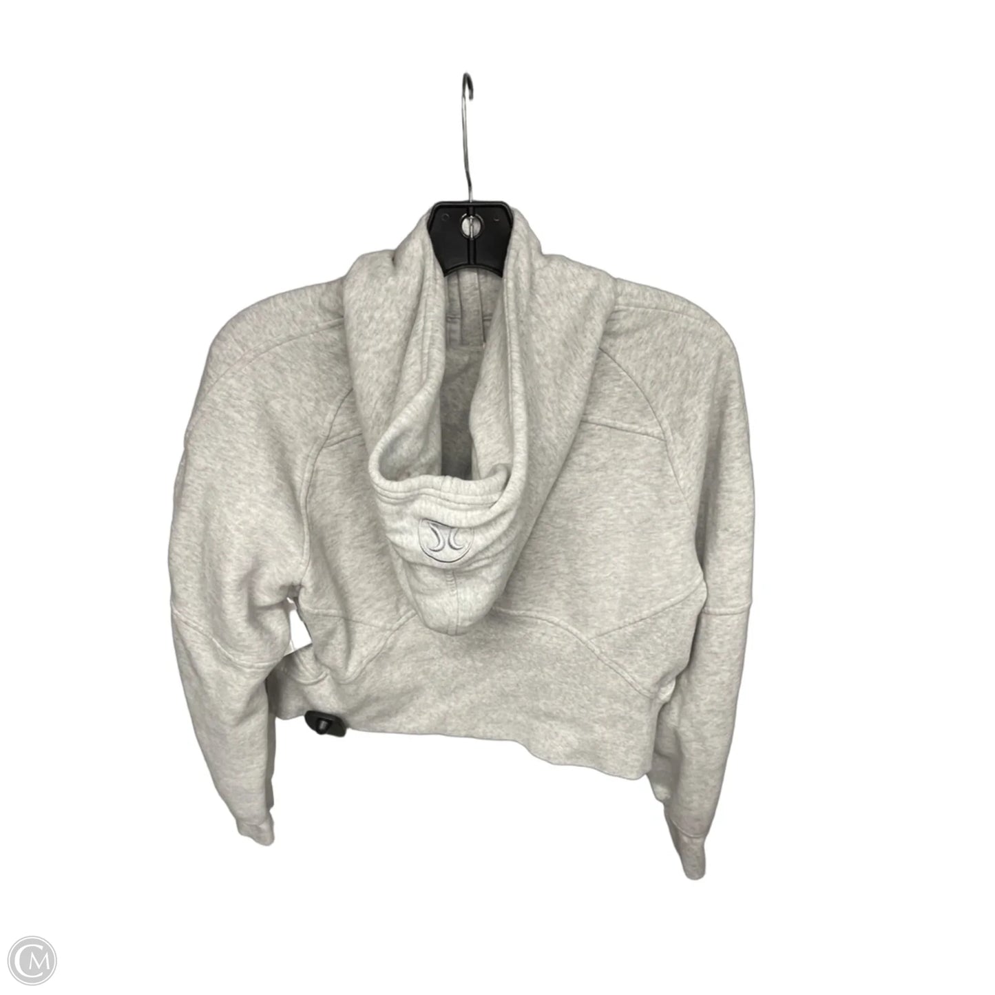 Athletic Sweatshirt Hoodie By Lululemon In Grey, Size: Xs