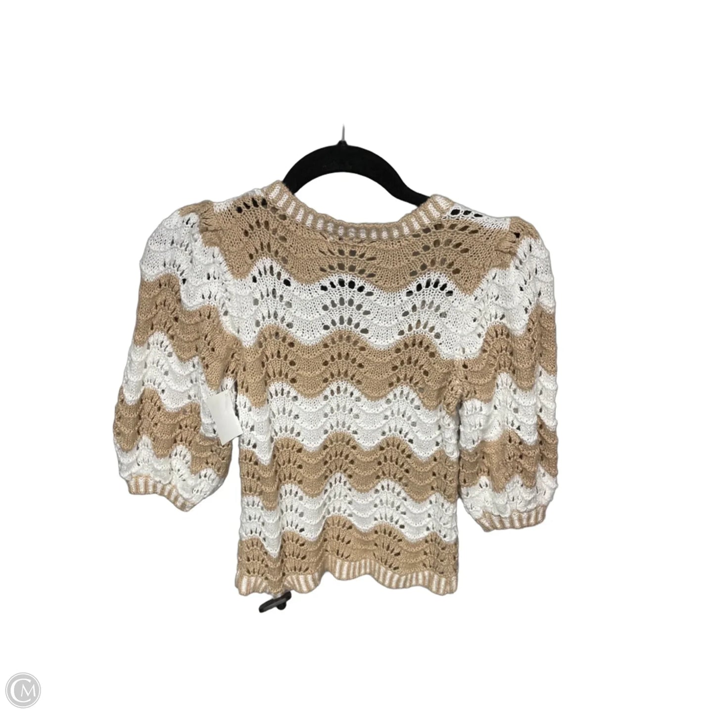 Sweater By 525 In Tan & White, Size: Xs