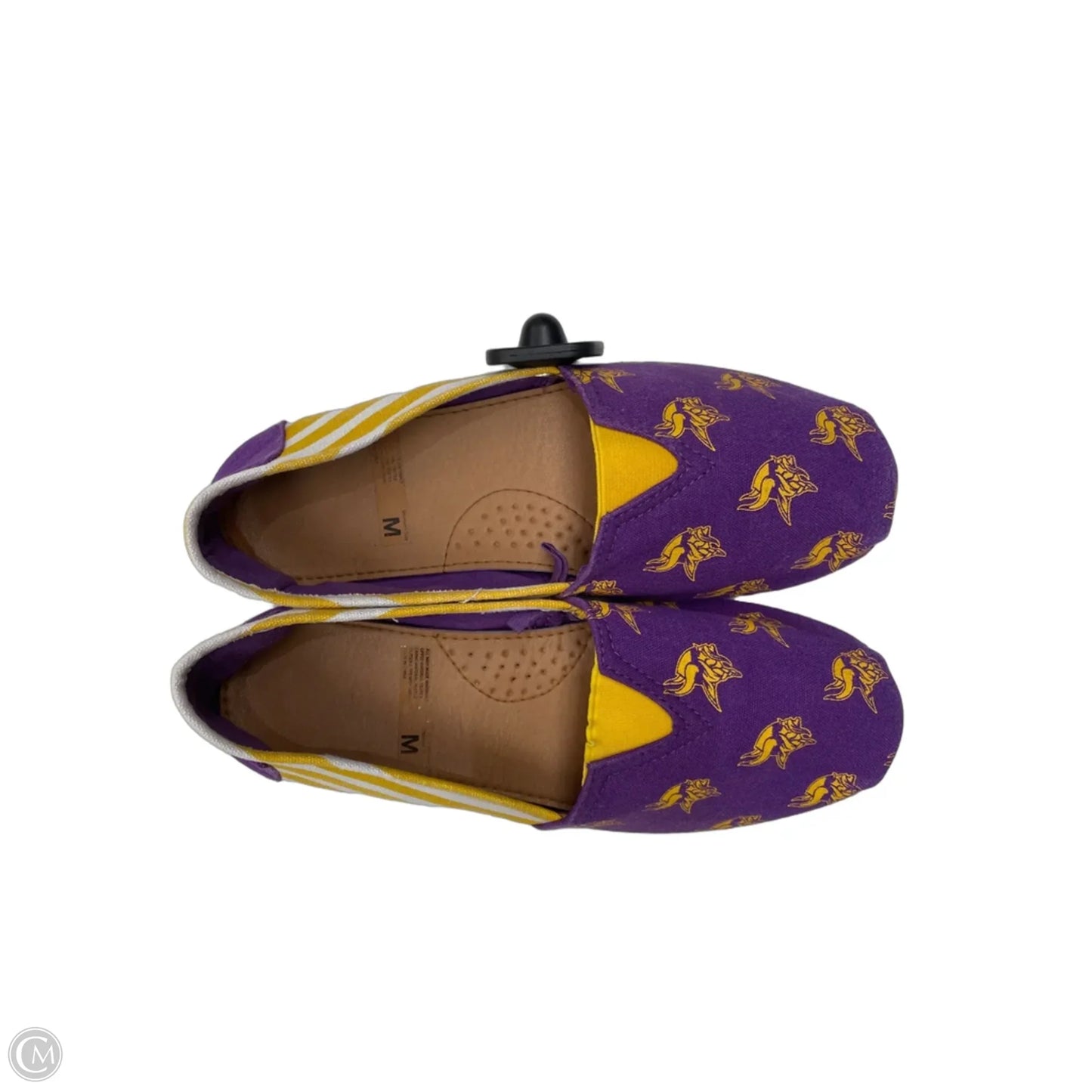Shoes Flats By Clothes Mentor In Purple & Yellow, Size: