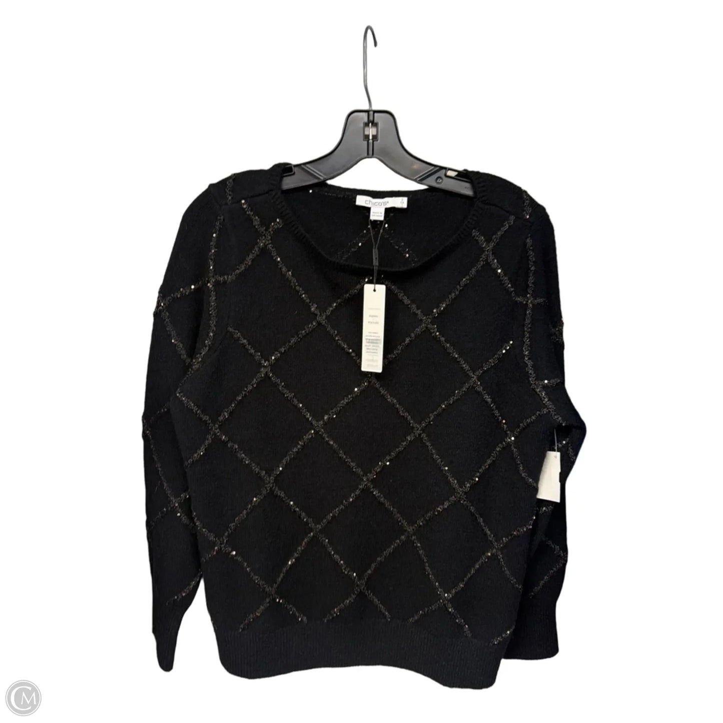 Sweater By Chicos In Black, Size: L