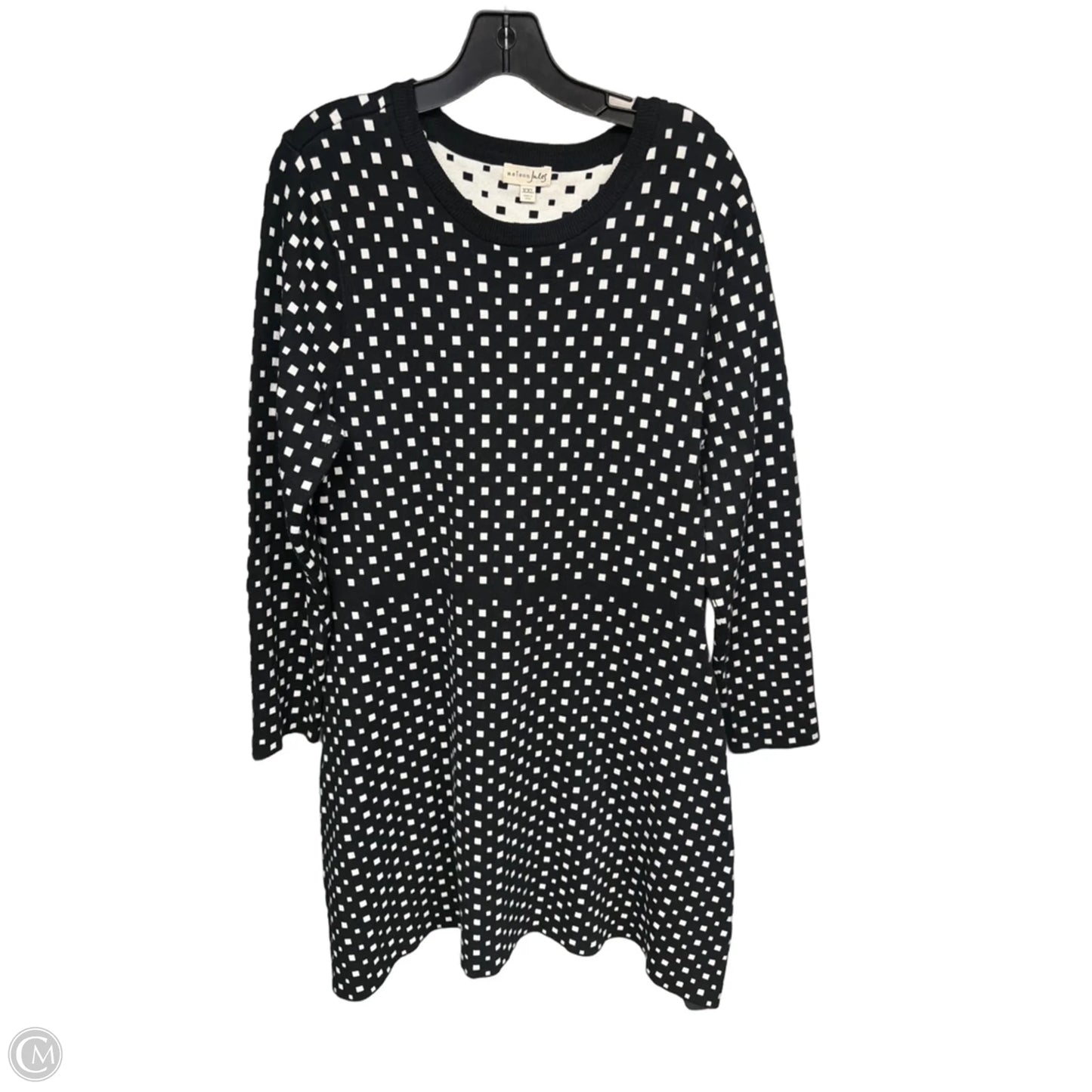 Dress Sweater By Maison Jules In Polkadot Pattern, Size: Xxl