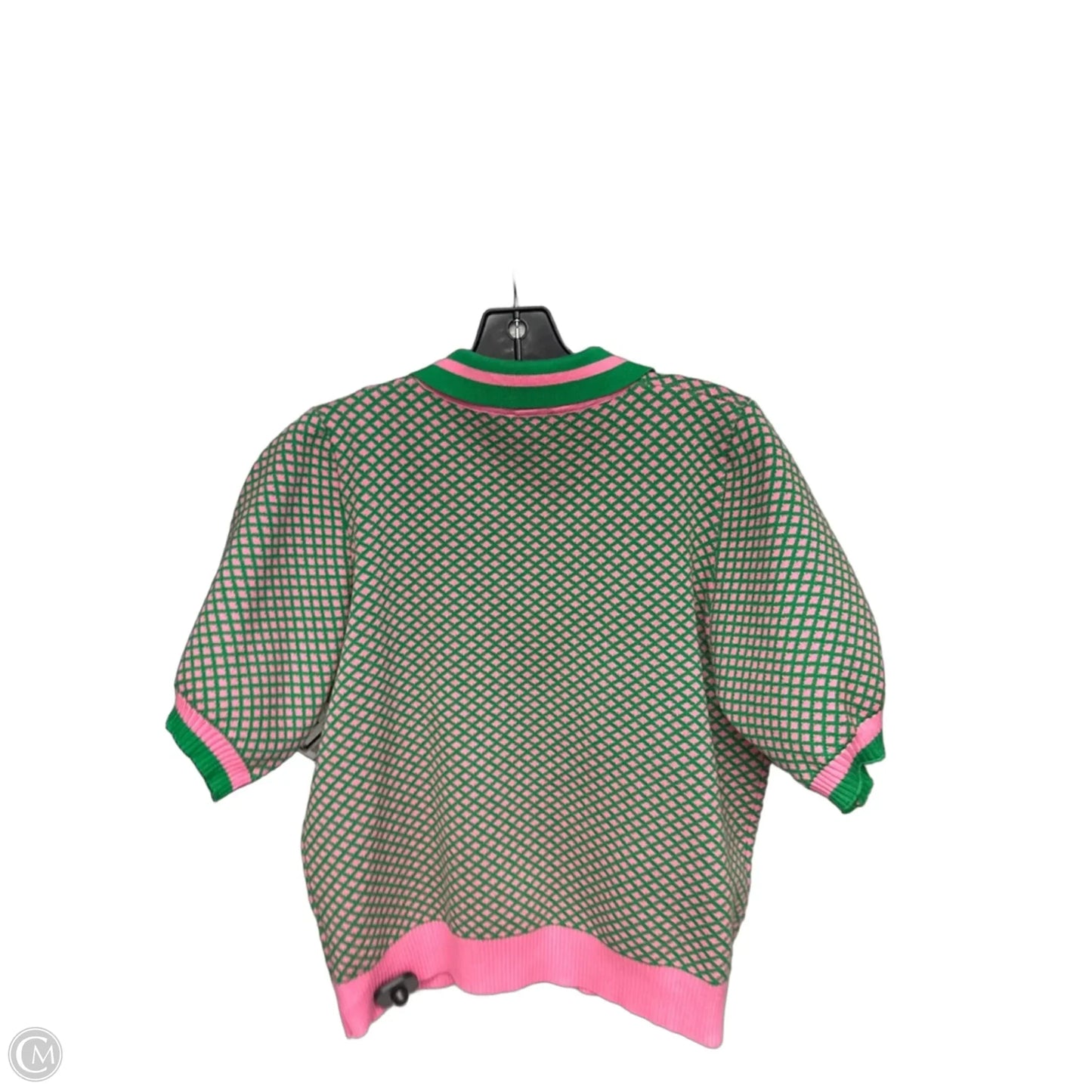 Sweater By Voy In Green & Pink, Size: L