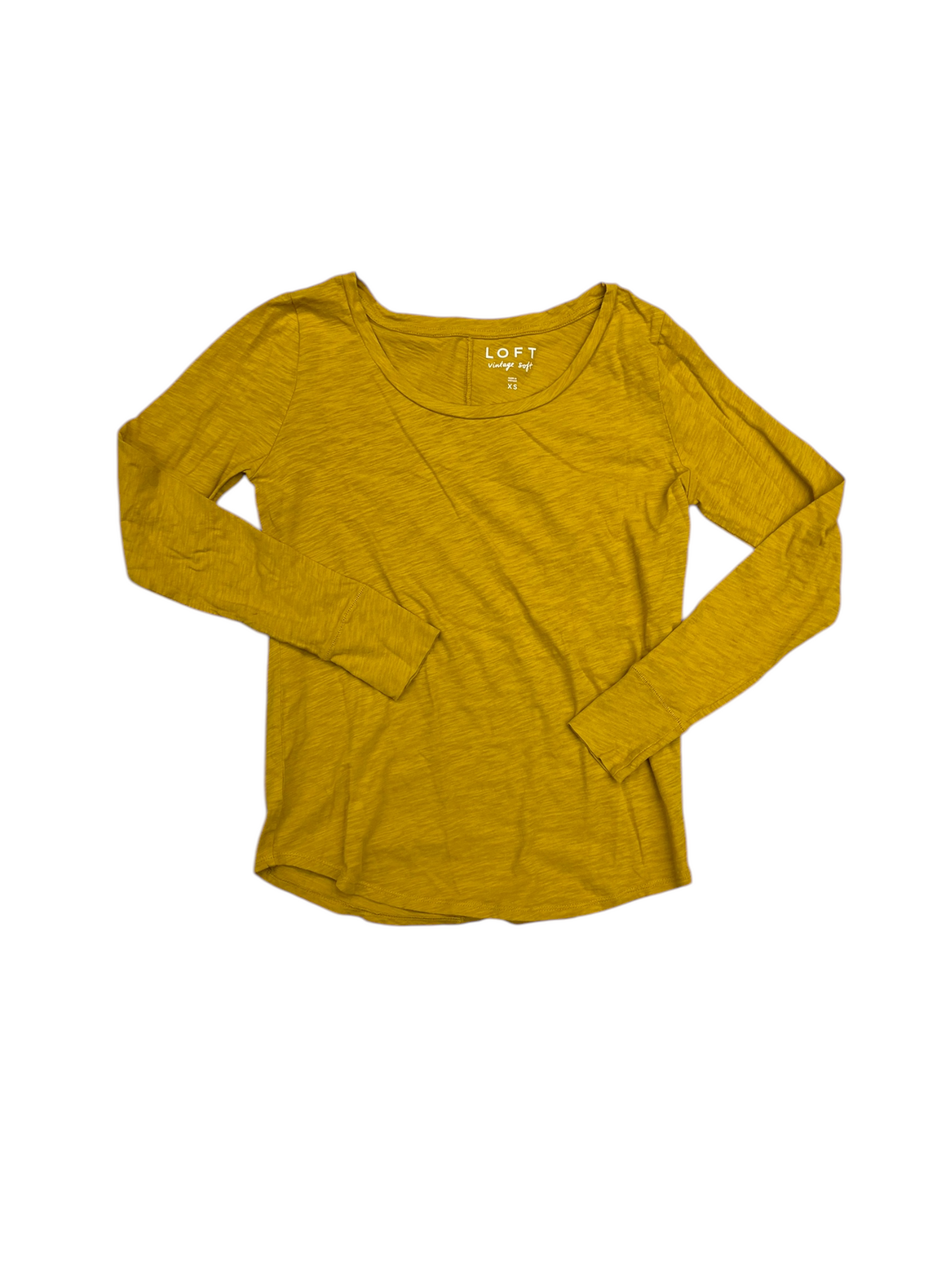 Top Long Sleeve By Loft In Yellow, Size: Xs