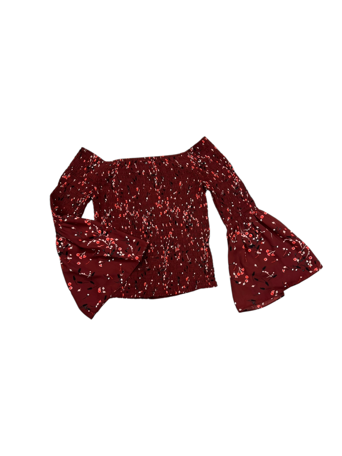 Top Long Sleeve By Express In Red, Size: M