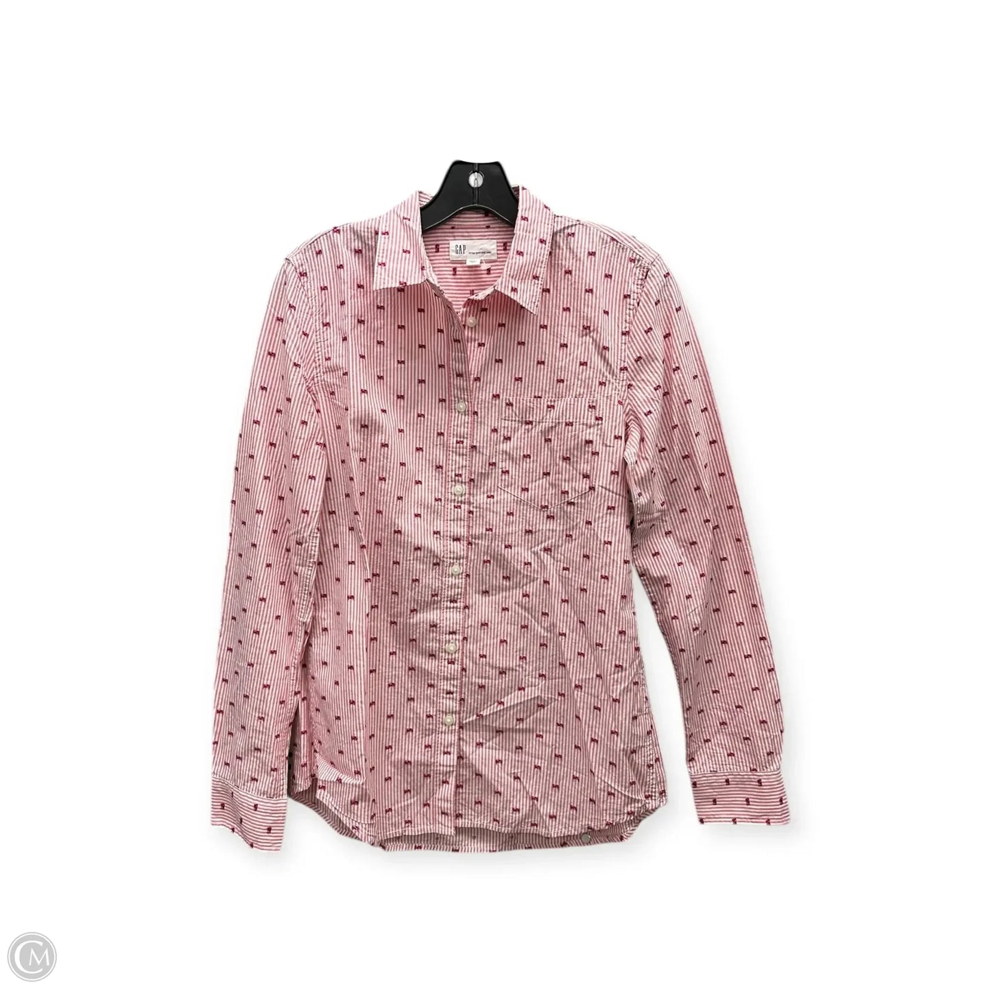 Top Long Sleeve By Gap In Striped Pattern, Size: S