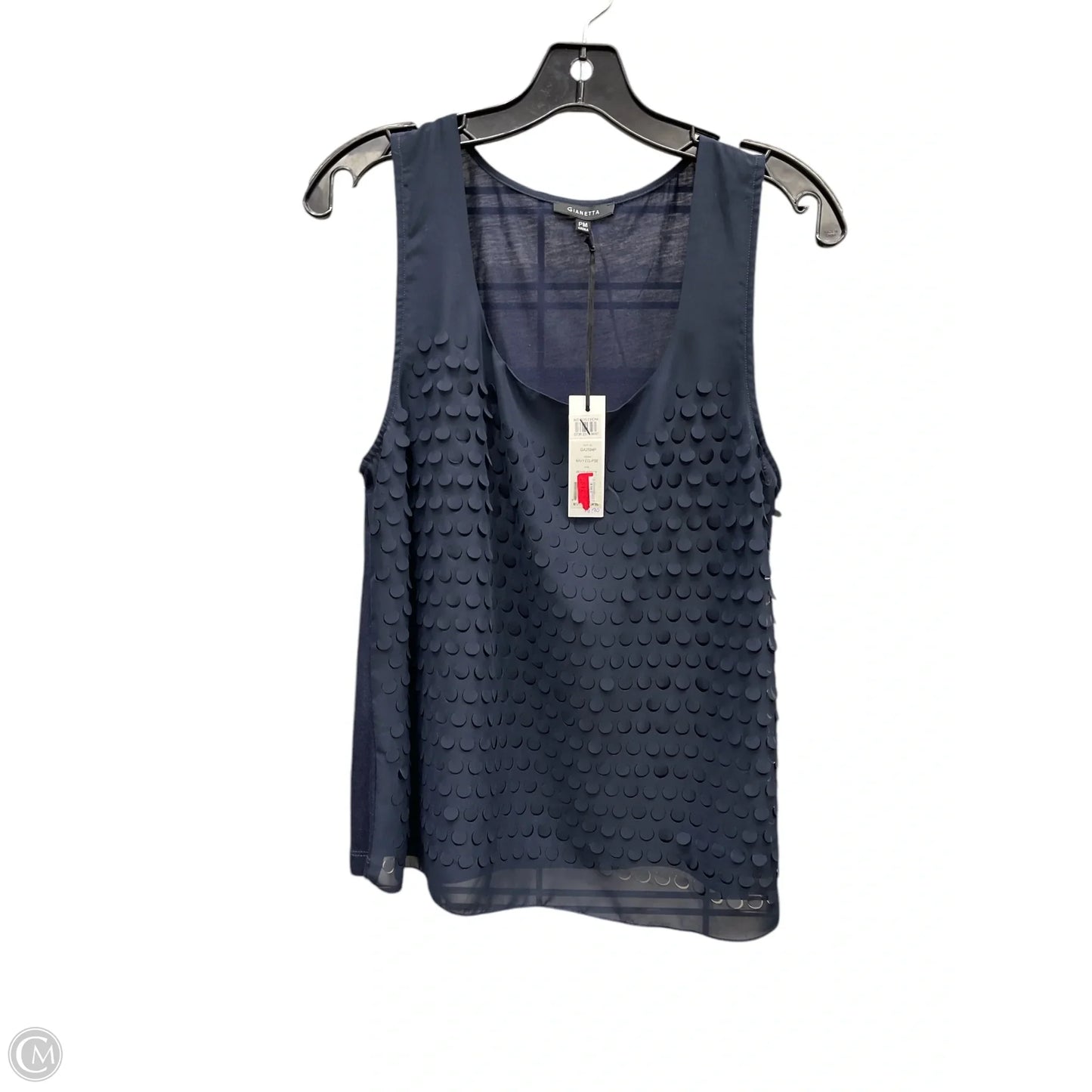Top Sleeveless By Gianetta In Navy, Size: Mp
