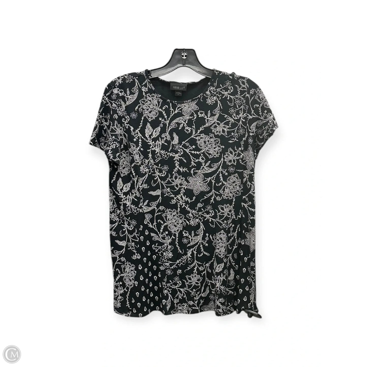 Top Short Sleeve By J. Jill In Black & White, Size: Xs