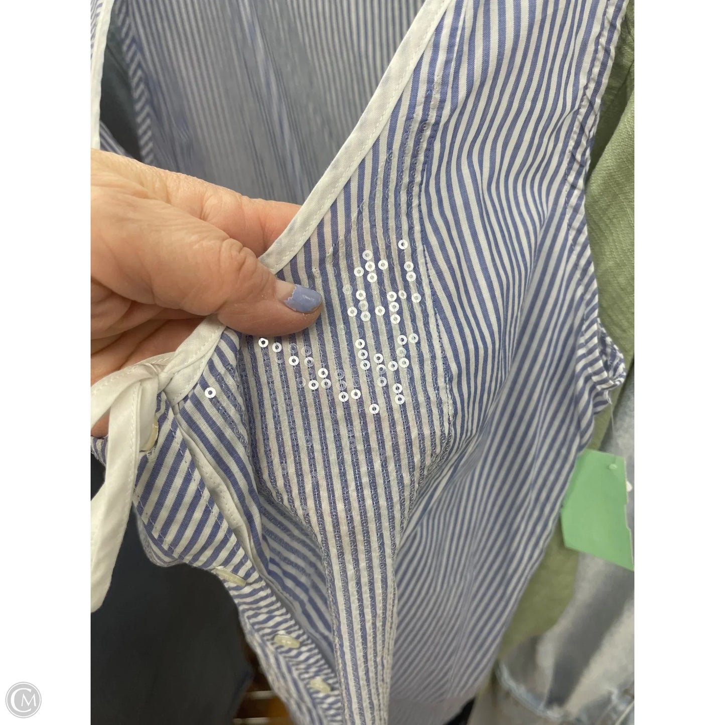 Top Sleeveless By J. Crew In Striped Pattern, Size: 10