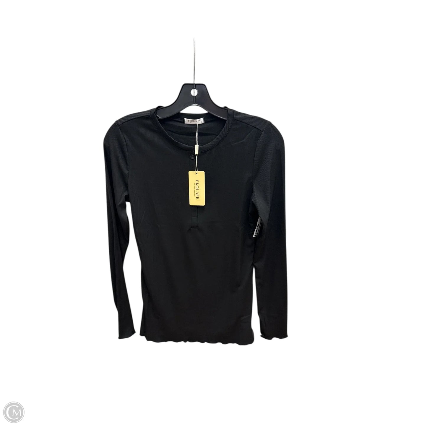 Top Long Sleeve Basic By Clothes Mentor In Black, Size: M