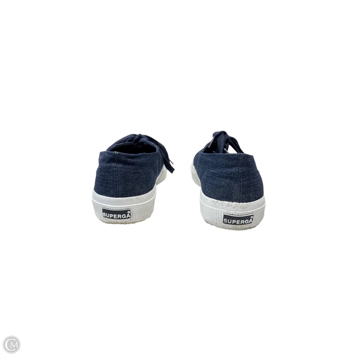 Shoes Sneakers By Superga In Blue Denim, Size: 8