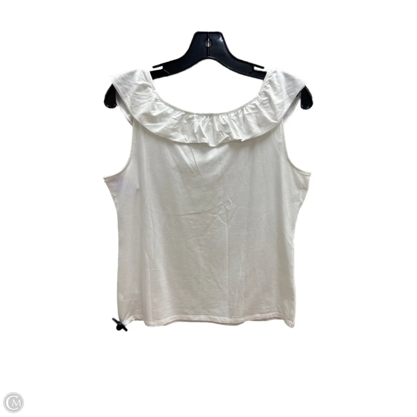 Top Sleeveless Basic By Talbots In White, Size: M