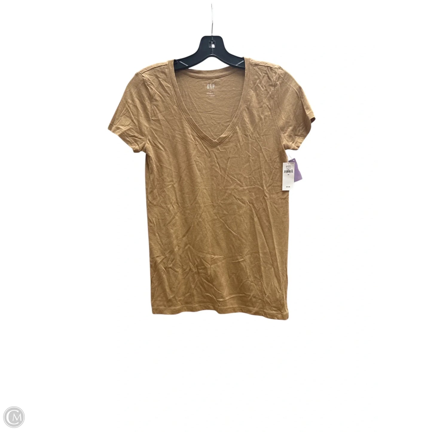 Top Short Sleeve Basic By Gap In Tan, Size: Xs