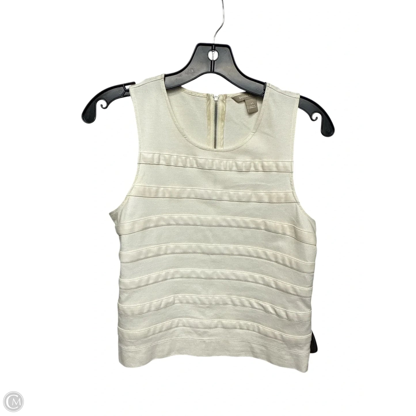 Top Sleeveless By Banana Republic In Cream, Size: Xs