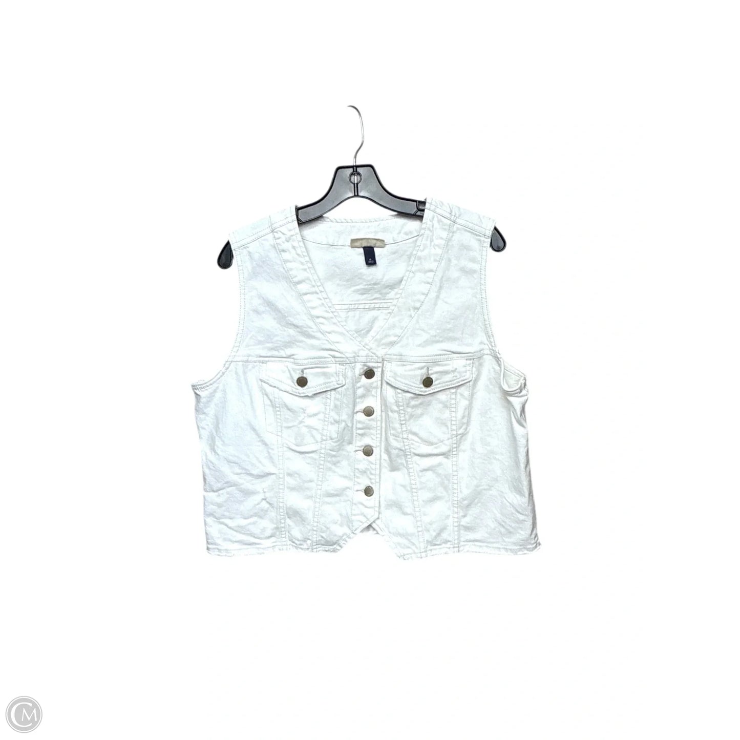 Vest Other By Universal Thread In White Denim, Size: Xl