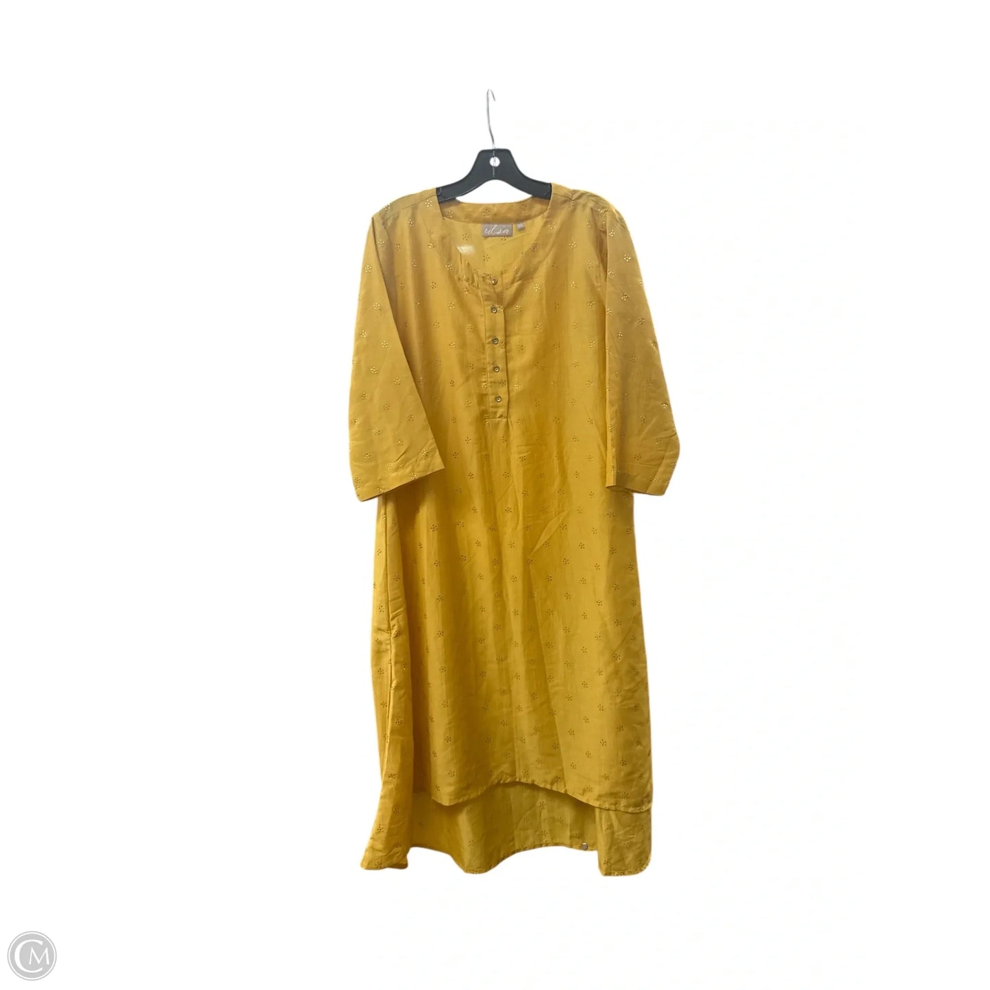 Dress Casual Maxi By Clothes Mentor In Yellow, Size: Xxl