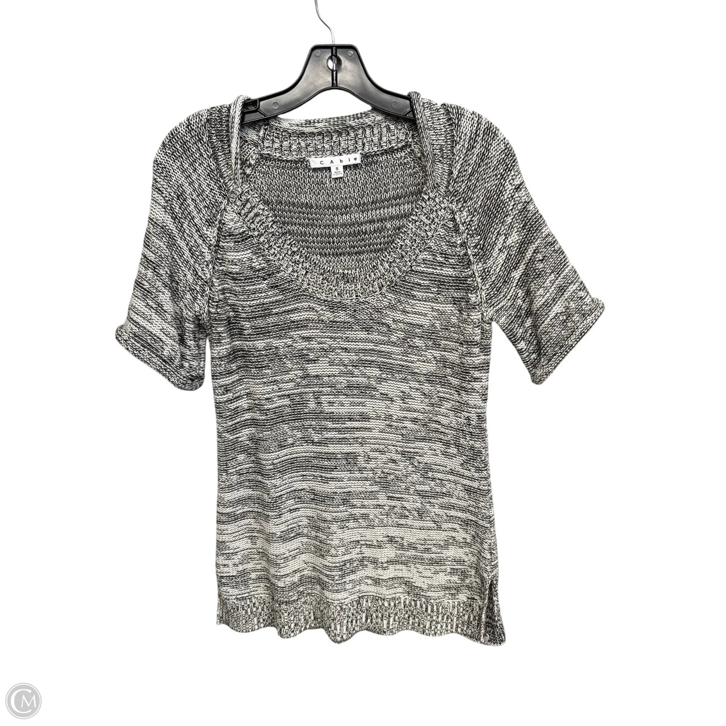 Sweater Short Sleeve By Cabi In Grey, Size: S