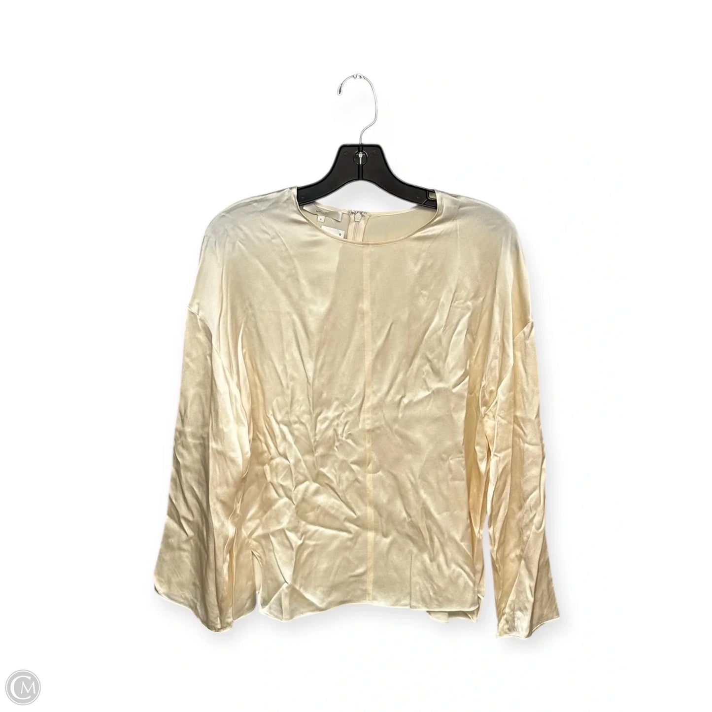 Top Long Sleeve By Vince In Cream, Size: S