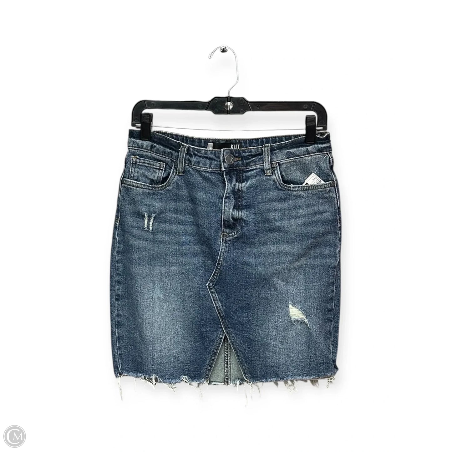Skirt Midi By Kut In Blue Denim, Size: 4