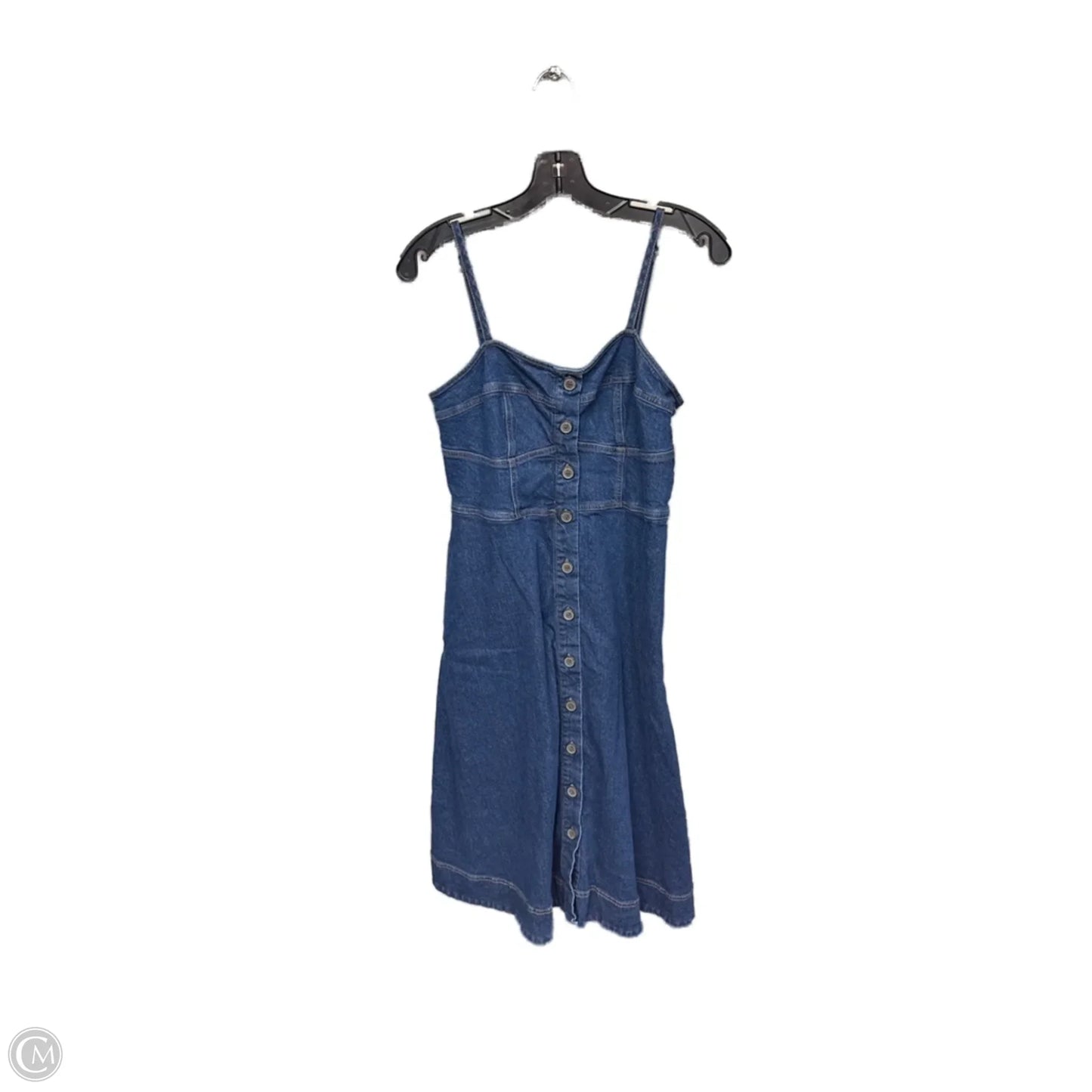 Dress Casual Midi By Universal Thread In Blue Denim, Size: M