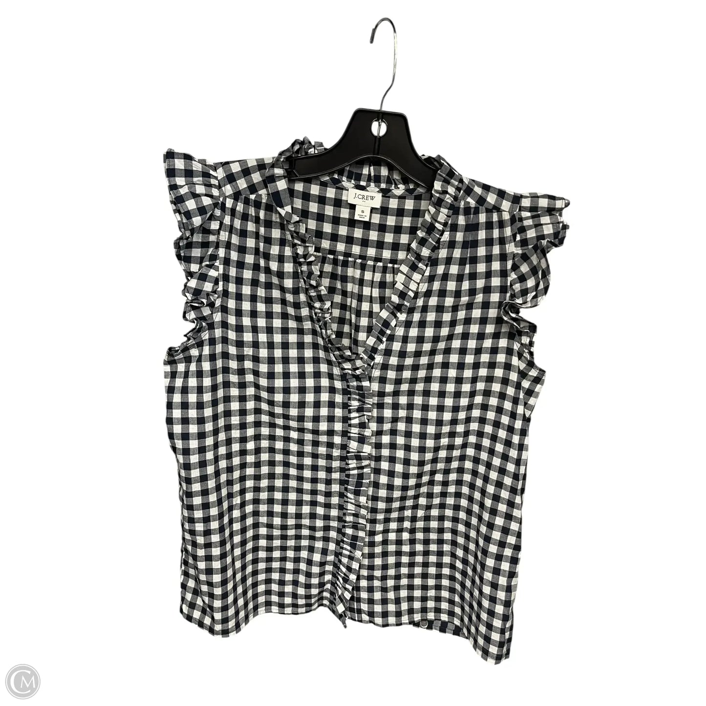 Top Sleeveless By J. Crew In Checkered Pattern, Size: S