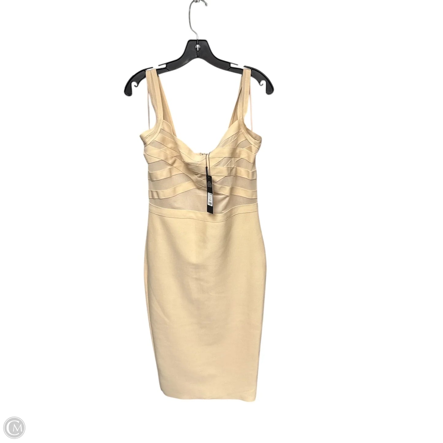 Dress Party Midi By Fashion Nova In Beige, Size: Xl