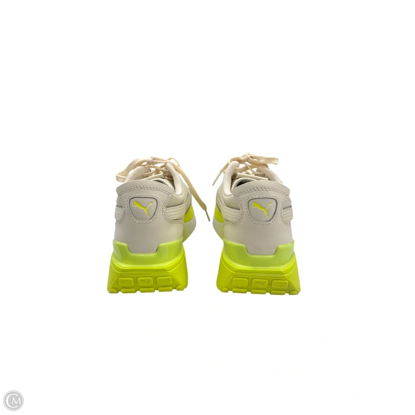 Shoes Sneakers By Puma In Green & Tan, Size: 9.5