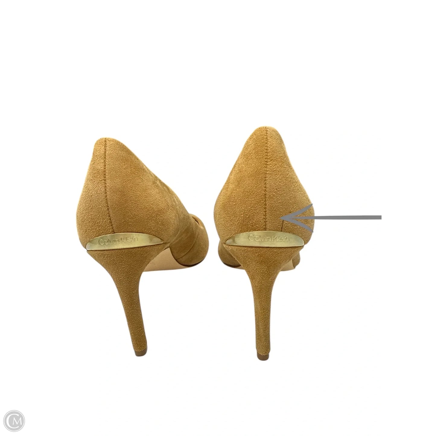 Shoes Heels Stiletto By Calvin Klein In Brown, Size: 7