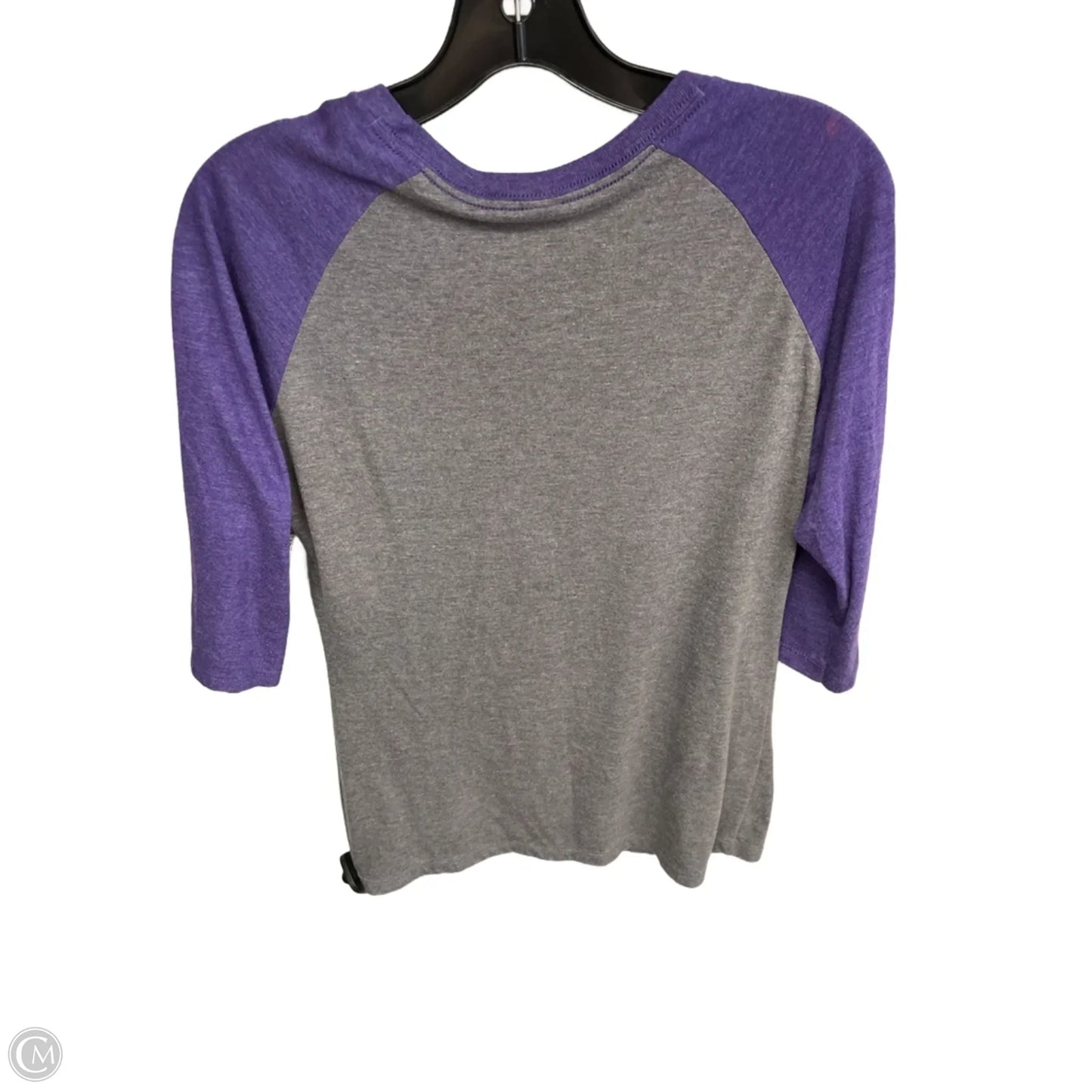 Athletic Top Long Sleeve Crewneck By Clothes Mentor In Grey & Purple, Size: S