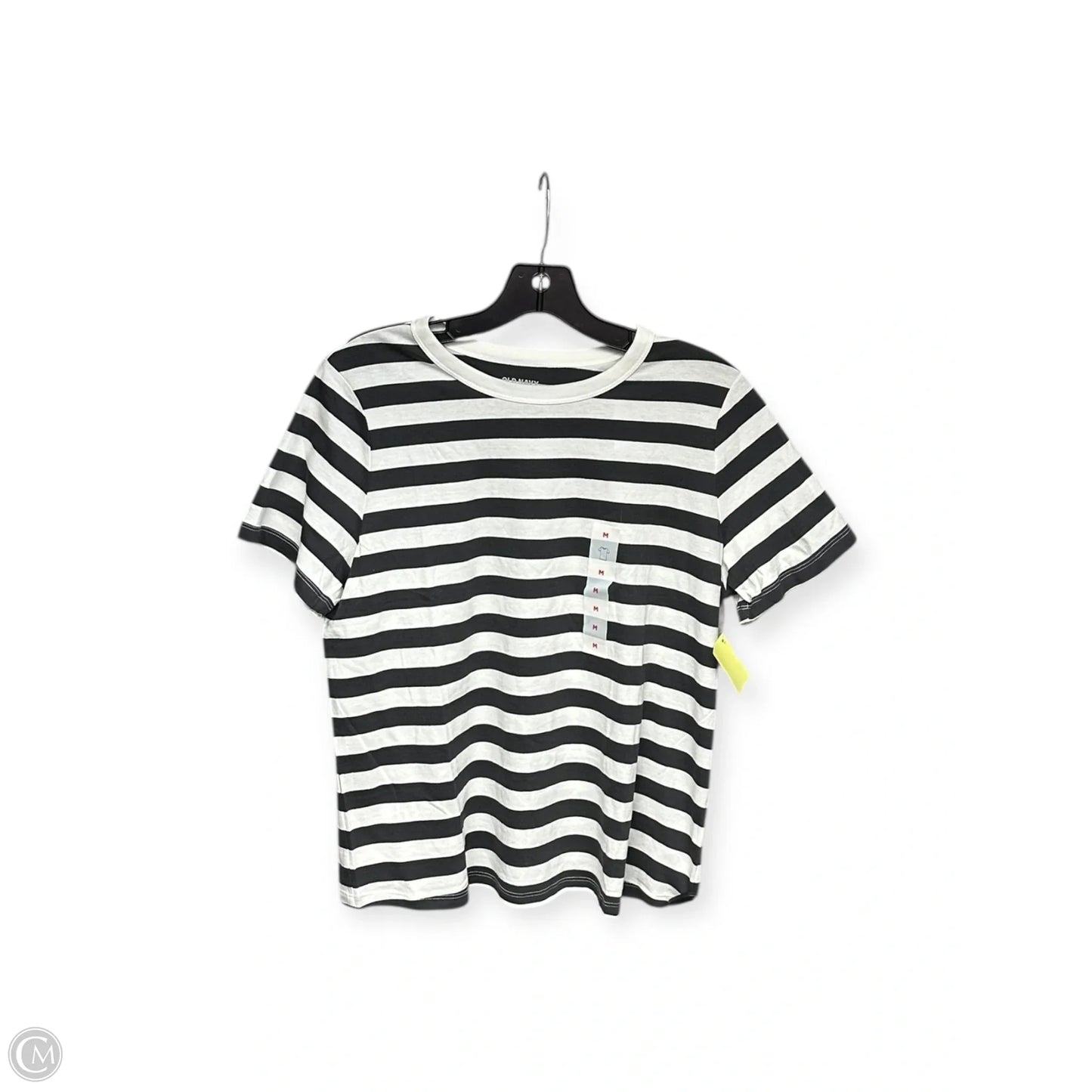 Top Short Sleeve Basic By Old Navy In Striped Pattern, Size: M