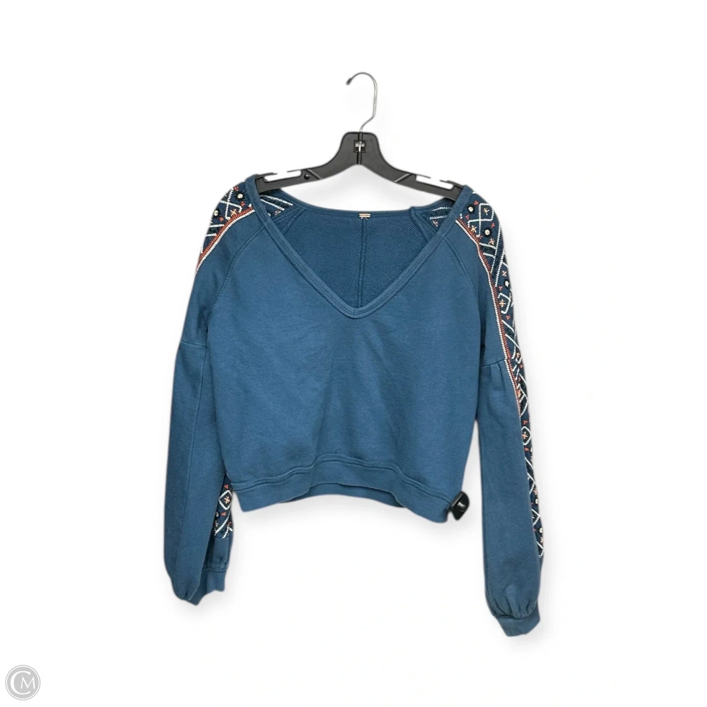 Sweater By Free People In Blue & Orange, Size: S